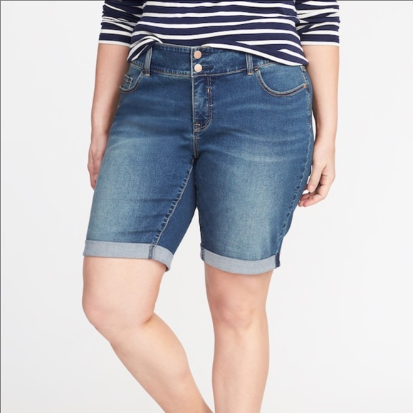old navy plus size bermuda shorts